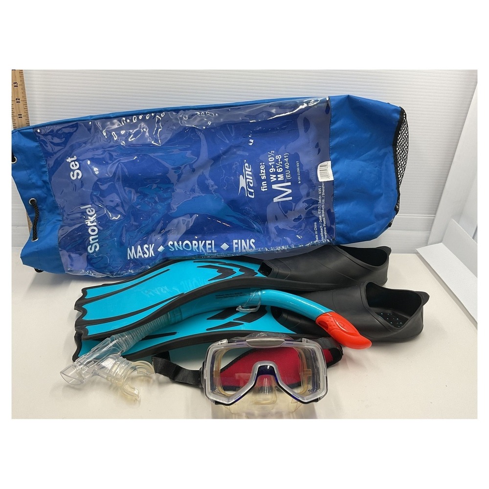 Crane Snorkel Set Mask Snorkel Fins Size M